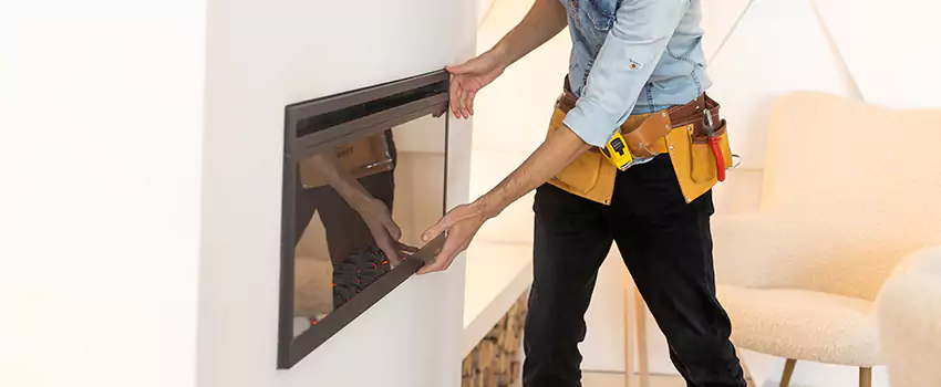 Metal Fireplace Installation in Troy, Michigan