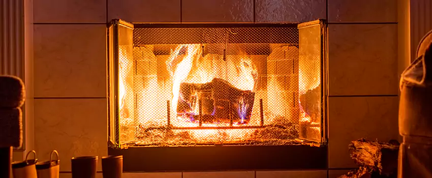 Mendota Hearth Landscape Fireplace Installation in Troy, Michigan